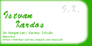 istvan kardos business card