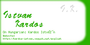 istvan kardos business card